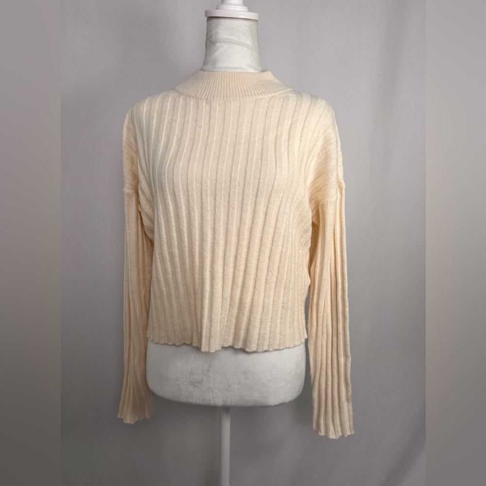 NWT / Madewell Mockneck Crop Sweater - Picture 1 of 6
